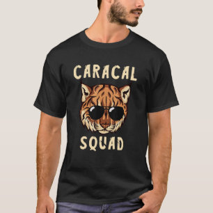 T-shirt Équipe de chat Caracal Lynx Animal sauvage Lunette