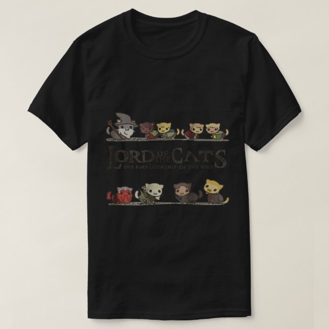 T-shirt Équipe de chat de fantasy aventure (Design devant)