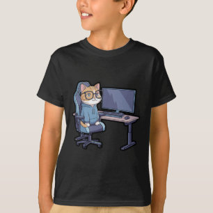 T-shirt Équipe de chat de joueur mème drôle 