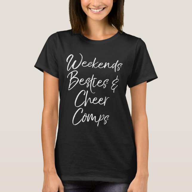 T-shirt Équipe de cheerleading correspondante Week-ends Be (Devant)