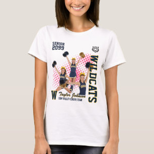 T-shirt Équipe de Cheerleading Senior Collage de Photos Pe
