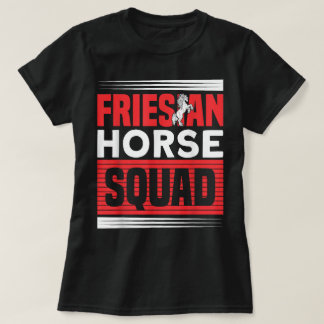 T-shirt Équipe de chevaux frisons Cavalier frison Cheval f