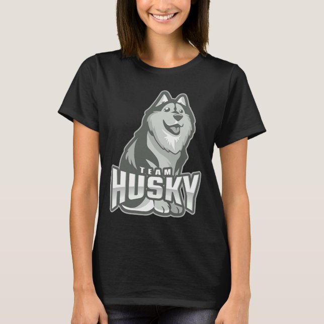 T-shirt Équipe de chiens Husky (Devant)