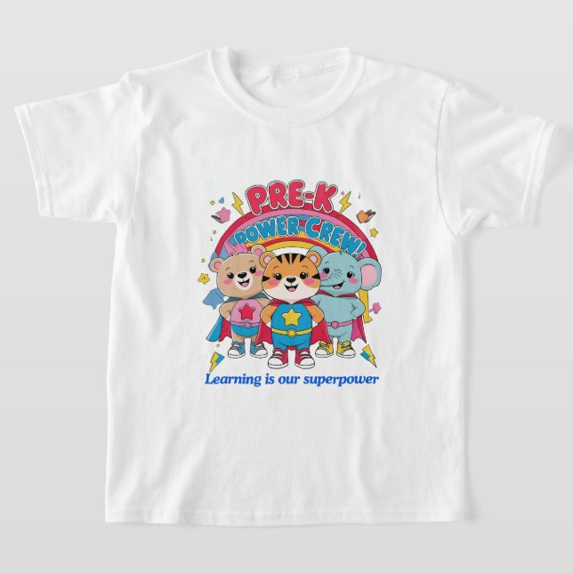 T-shirt Équipe de choc de pré-maternelle – Petits mais pui (Poser)