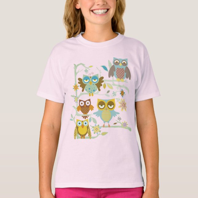 T-shirt Équipe de chouettes (Devant)
