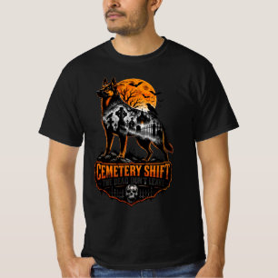 T-shirt Équipe de cimetière Berger allemand Halloween goth