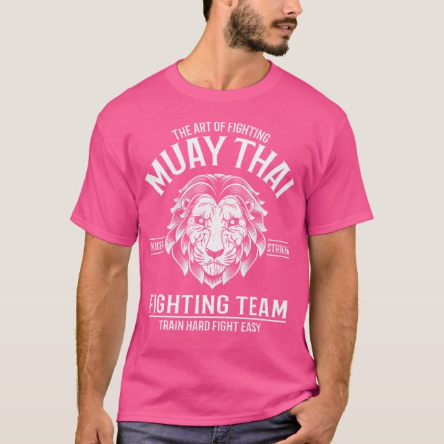 T-shirt Équipe de combat de lion de Muay Thai (Devant)