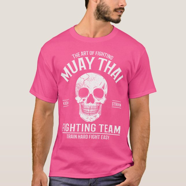 T-shirt Équipe de combat du crâne thaï muay (Devant)