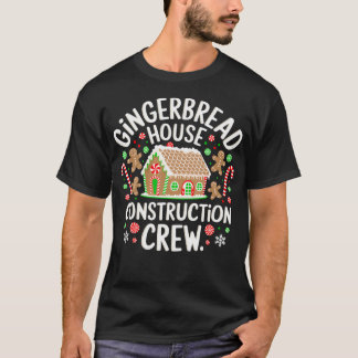T-shirt Équipe de construction de maison en pain d'épices 