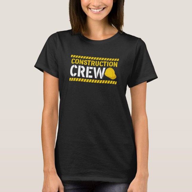 T-shirt Équipe de construction et travailleur routier (Devant)