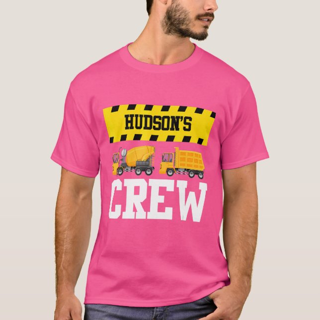 T-shirt Équipe de construction Hudson Camion à benne perso (Devant)