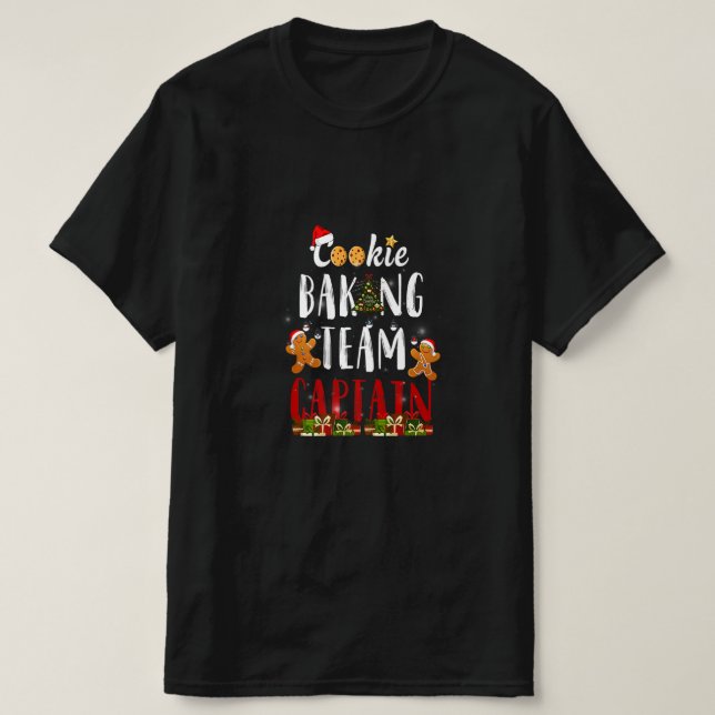 T-shirt Équipe de Cookie Baking Capitaine Gingerbread Chri (Design devant)