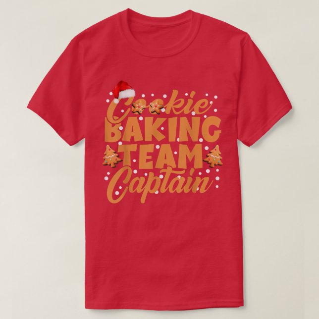 T-shirt Équipe de Cookie Baking Capitaine Gingerbread Chri (Design devant)