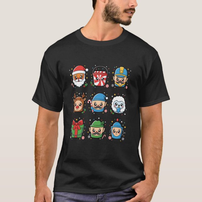 T-shirt Équipe de coopérative de vacances de poulet, perso (Devant)