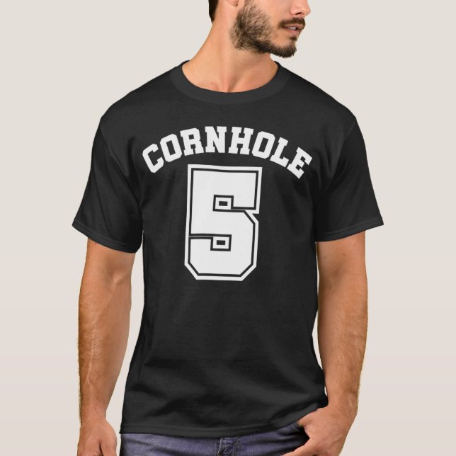 T-shirt Équipe de Cornhole Athlète UN à CINQ 5 (Devant)