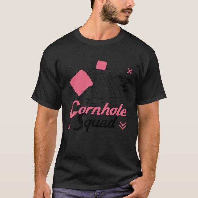 T-shirt Équipe de Cornhole Citation Ironique Lancement de  (Devant)