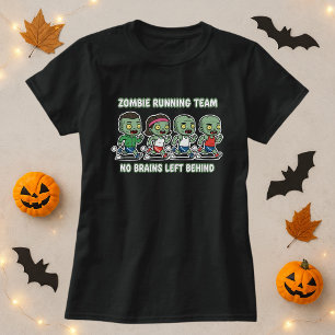 T-shirt Équipe De Coureurs Zombie Halloween Amusante Pour