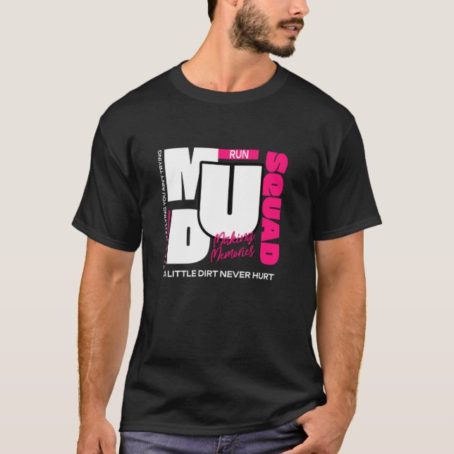 T-shirt Équipe de course de boue Équipement de boue Équipe (Devant)