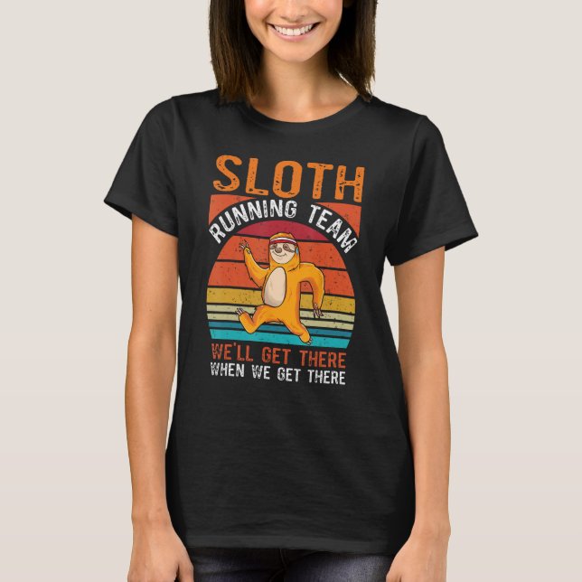 T-shirt Équipe de course de Sloth Funny Marathon (Devant)