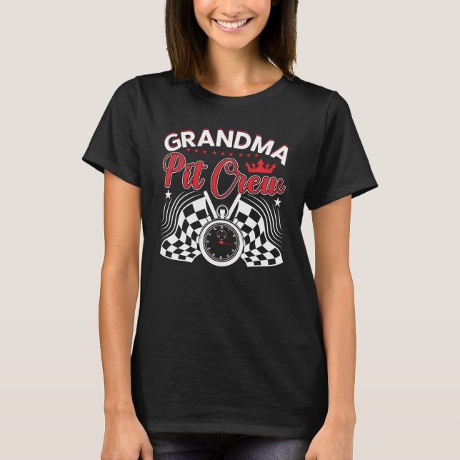 T-shirt Équipe de course de voiture de l'équipage de condu (Devant)