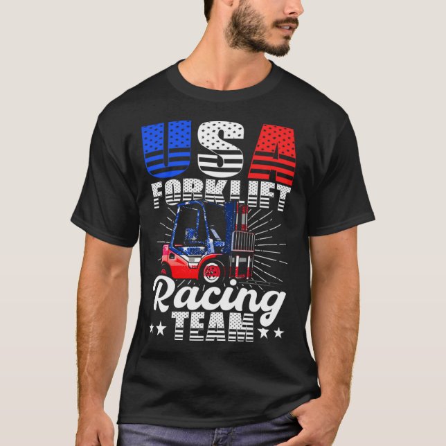 T-shirt Équipe de course d'opérateurs de chariots élévateu (Devant)