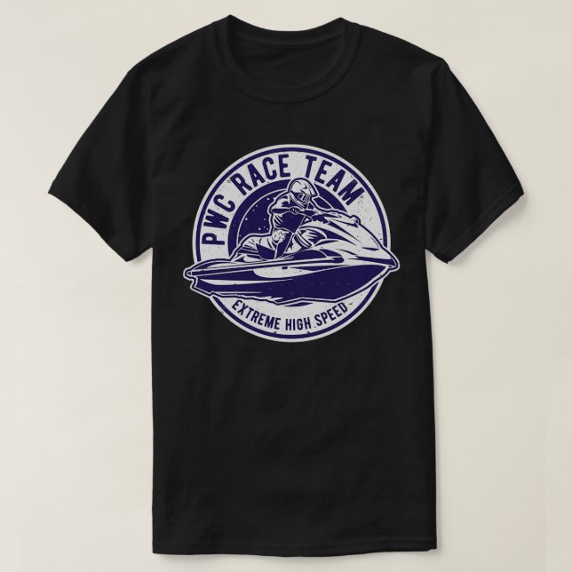T-shirt Équipe de course PWC Jet Ski (Design devant)