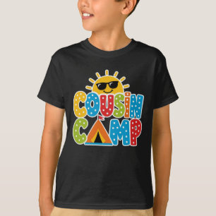T-shirt Équipe de Cousin Camp 2026 Enfants Camping d'été F