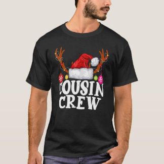 T-shirt Équipe de cousin de Noël Chapeau de Père Noël Ando