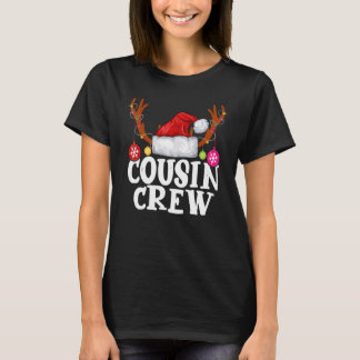 T-shirt Équipe de cousin de Noël Chapeau de Père Noël Renn