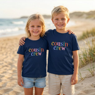 T-shirt Équipe de cousins colorée, tenue de famille assort