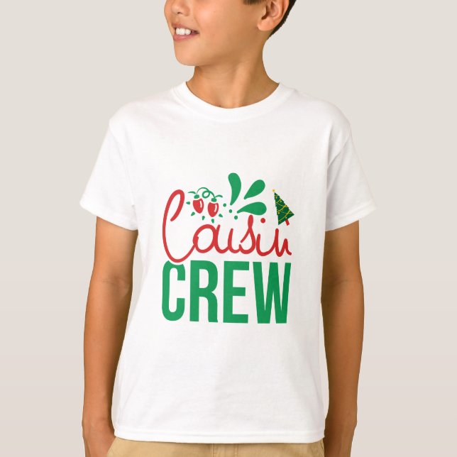T-shirt Équipe de cousins de Noël  (Devant)