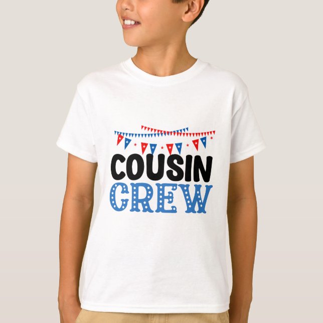 T-shirt Équipe de cousins du 4 juillet (Devant)