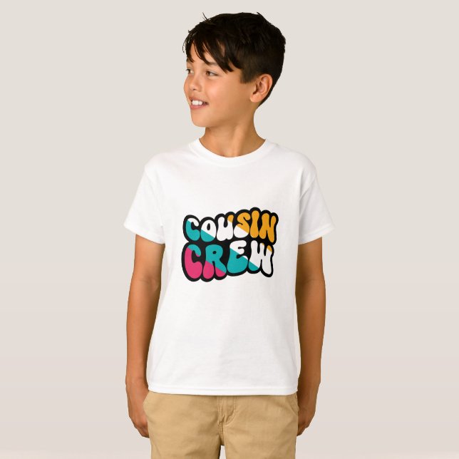 T-shirt Équipe de cousins rétro  (Devant entier)