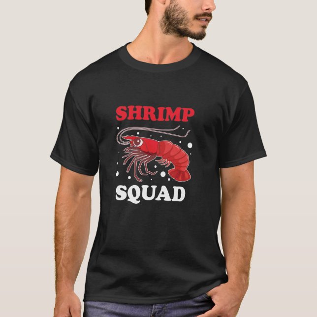 T-shirt Équipe de crevettes drôles tout simplement la meil (Devant)