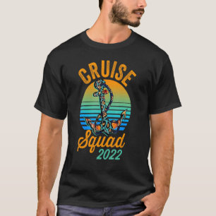 T-shirt Équipe de croisière 2022 Cuir de vache ancre léopa