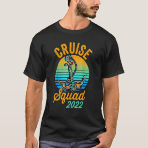 T-shirt Équipe de croisière 2022 Cuir de vache ancre léopa