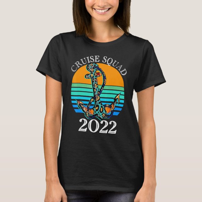 T-shirt Équipe de croisière 2022 Cuir de vache Léopard Anc (Devant)
