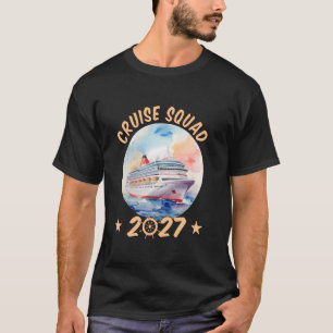 T-shirt Équipe de croisière 2027 naviguant ensemble sur le