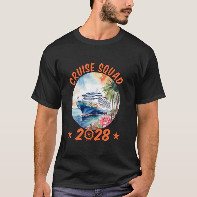 T-shirt Équipe de croisière 2028 Aventure de vacances en f (Devant)