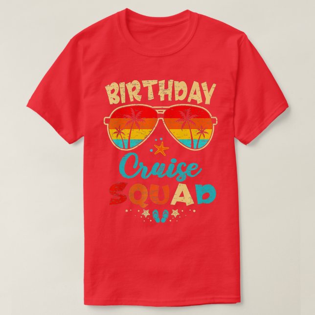 T-shirt Équipe de croisière d'anniversaire Équipe de crois (Design devant)