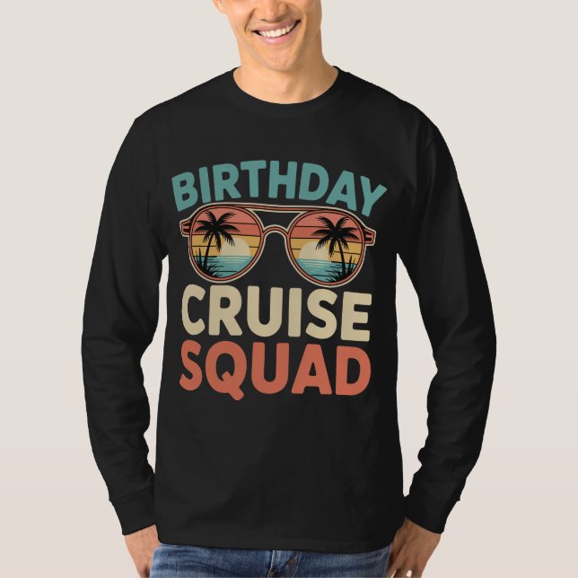 T-shirt Équipe de croisière d'anniversaire rétro 2026 - Co (Devant)