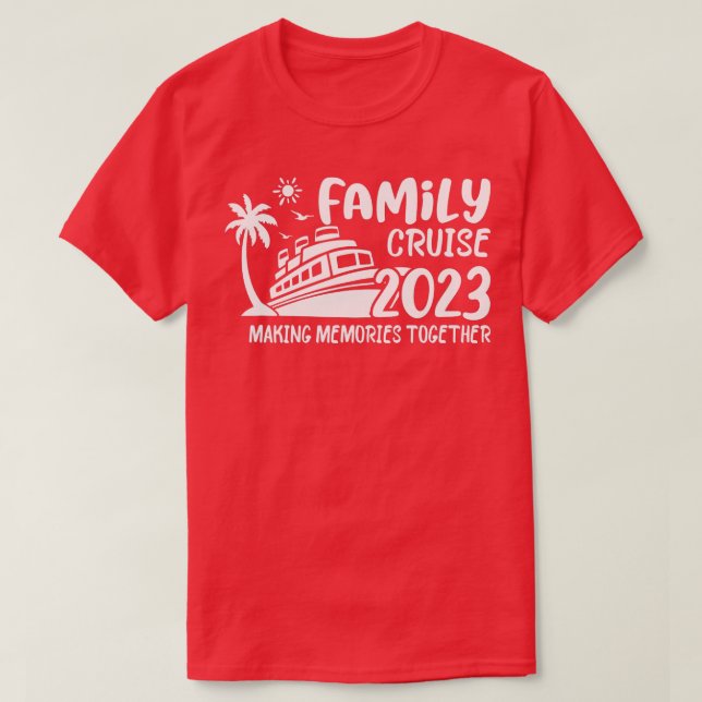 T-shirt Équipe de croisière en famille 2023 Costume de fam (Design devant)