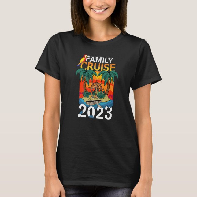 T-shirt Équipe de croisière familiale 2023 Croisière famil (Devant)