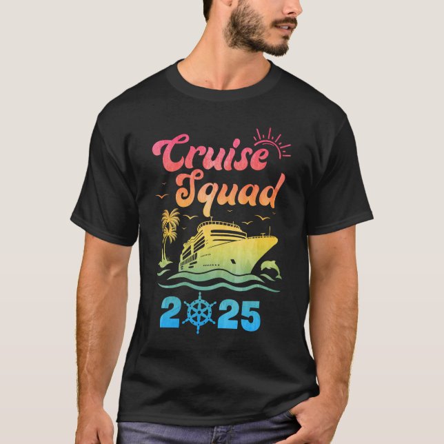 T-shirt Équipe de croisière Ma première croisière 2025 Vac (Devant)