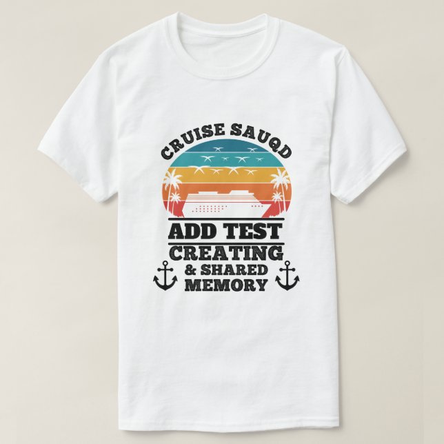 T-shirt Équipe de croisière personnalisée (Design devant)