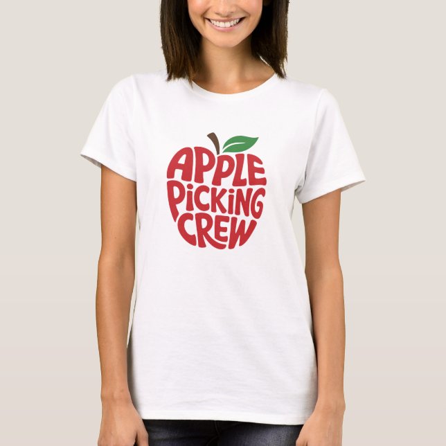 T-shirt Équipe de cueillette de pommes (Devant)