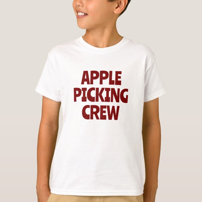T-shirt Équipe de cueillette de pommes  (Devant)