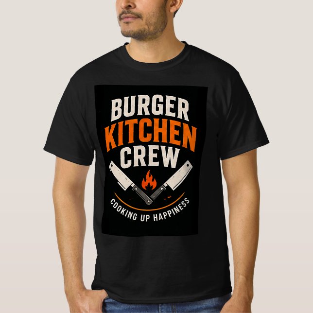 T-shirt 🍔 Équipe de cuisine de Burger Kitchen Grill Resta (Devant)