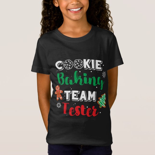 T-Shirt Équipe de cuisine de Noël Tester Baker Gingerbr (Devant)