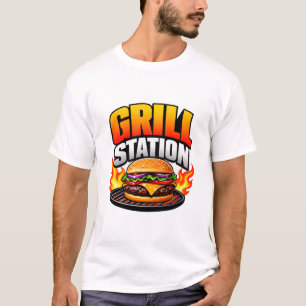 T-shirt 🔥 Équipe de cuisine de restaurant Grill Station �